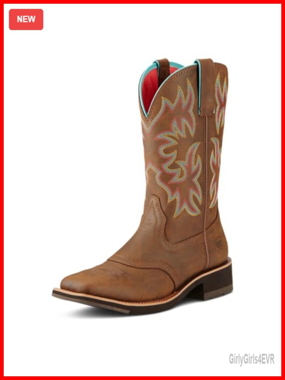 ARIAT Delilah Western Leather Cowgirl Work Boots 4LR Pro Crepe Light Mid-Calf
